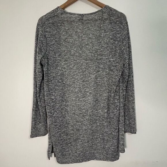 Divided H&M Womens Open Front Cardigan Size Small Gray Side Slit Long Sleeve - Picture 2 of 6